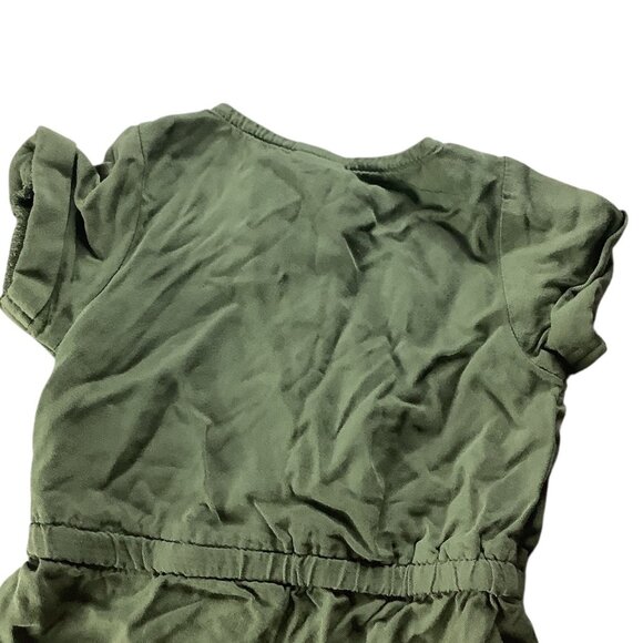 Old Navy Baby Girl Green Romper Jumpsuit Button Elastic Waist Short Sleeve 3-6M - Picture 8 of 9
